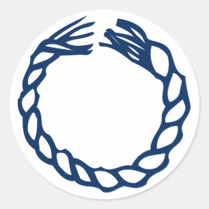 Aufkleber mit blauem Seil, Blankseil, Gewürzkleber