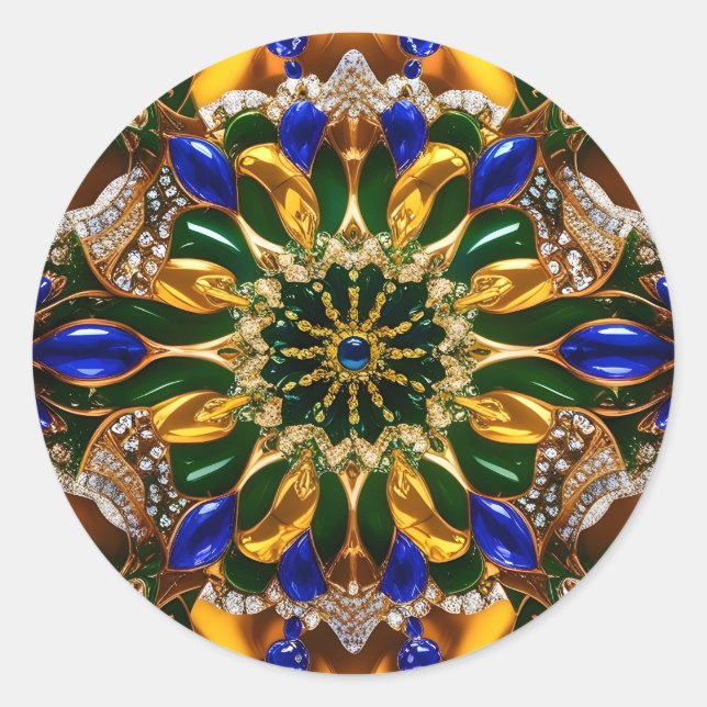 Aufkleber mit brasilianischem Farbdesign (Vorderseite)