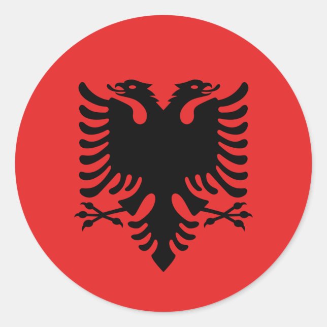 Aufkleber mit der Flagge Albaniens (Vorderseite)