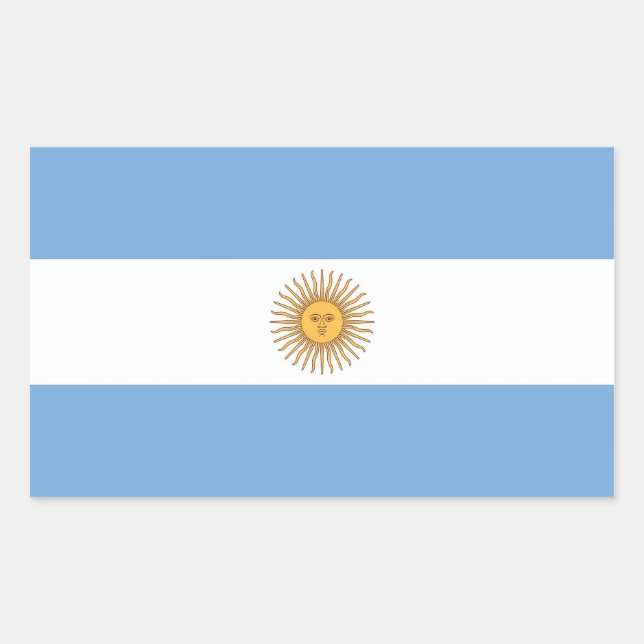 Aufkleber mit der Flagge Argentiniens (Vorderseite)