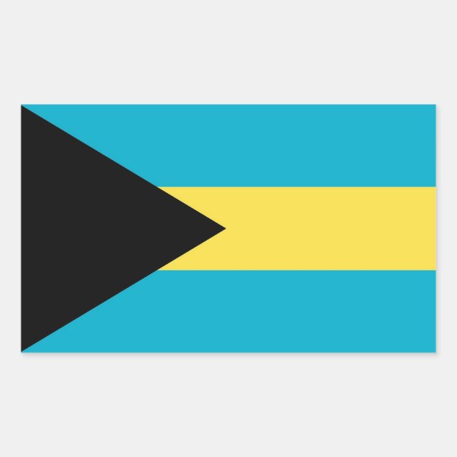 Aufkleber mit der Flagge Bahamas (Vorderseite)