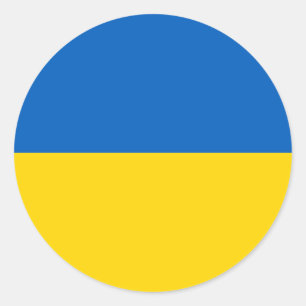 Aufkleber mit der Flagge der Ukraine