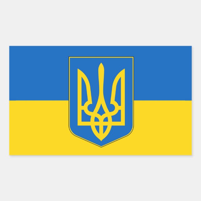 Aufkleber mit der Flagge der Ukraine (Vorderseite)