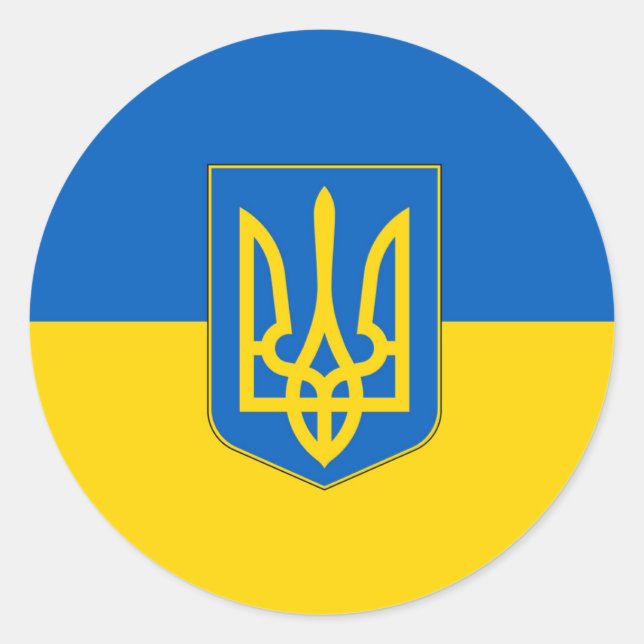 Aufkleber mit der Flagge der Ukraine (Vorderseite)