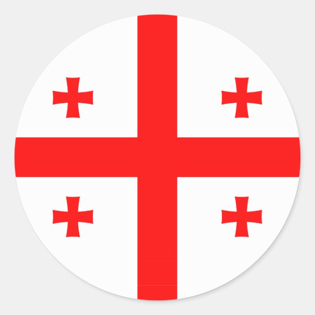 Aufkleber mit der Flagge Georgiens (Vorderseite)