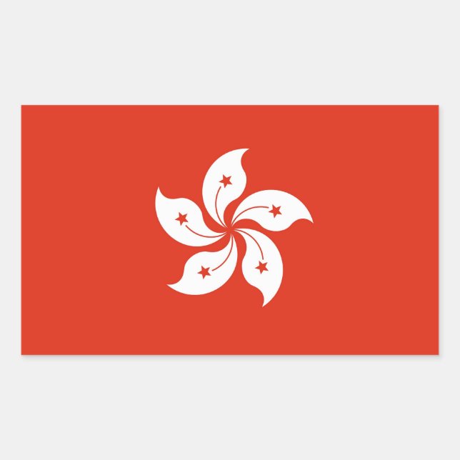 Aufkleber mit der Flagge Hongkongs, China (Vorderseite)