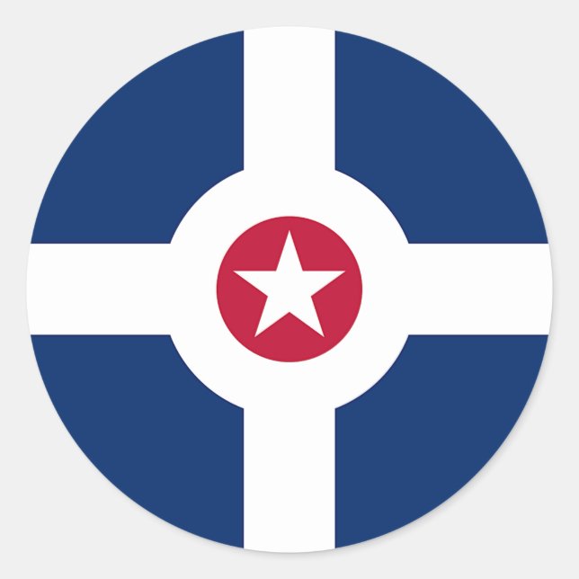 Aufkleber mit der Flagge Indianapolis, USA (Vorderseite)