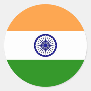 Aufkleber mit der Flagge Indiens