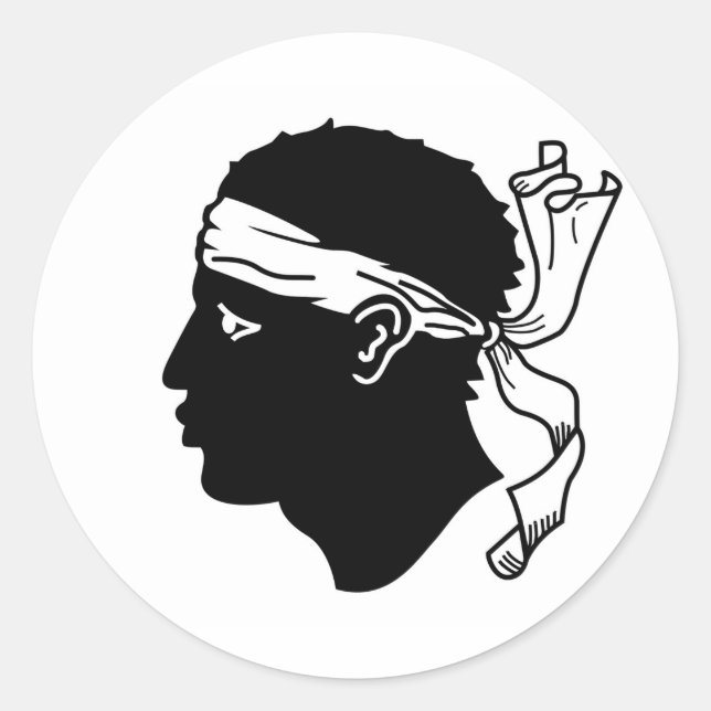 Aufkleber mit der Flagge Korsikas, Frankreich (Vorderseite)