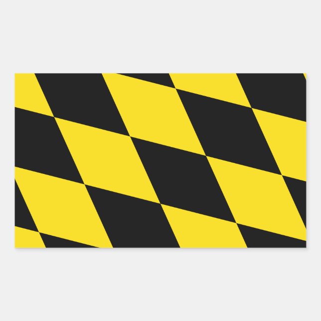 Aufkleber mit der Flagge Münchens, Deutschland (Vorderseite)