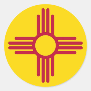 Aufkleber mit der Flagge New Mexico