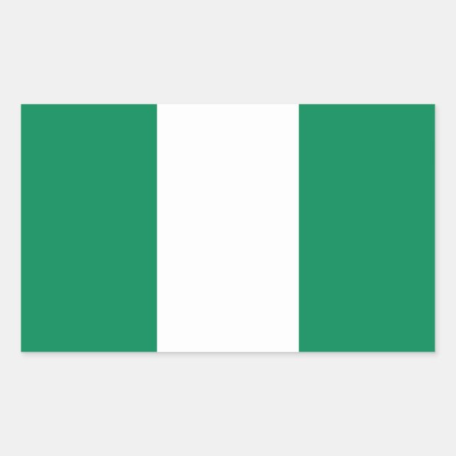 Aufkleber mit der Flagge Nigerias (Vorderseite)