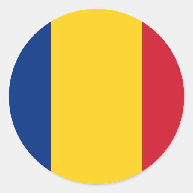 Aufkleber mit der Flagge Rumäniens (Vorderseite)
