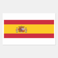 Aufkleber mit der Flagge Spaniens