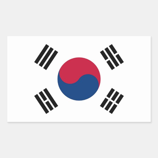 Aufkleber mit der Flagge Südkoreas (Vorderseite)