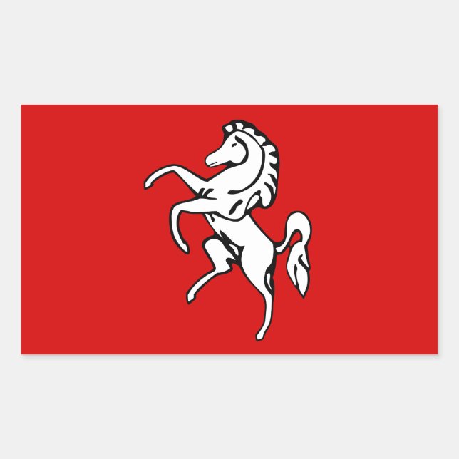 Aufkleber mit der Flagge von Kent, England (Vorderseite)