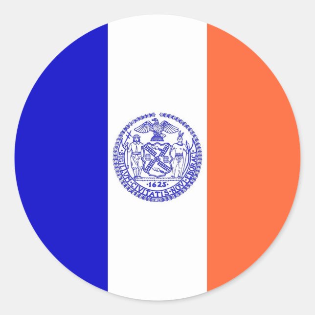 Aufkleber mit der Flagge von New York City (Vorderseite)