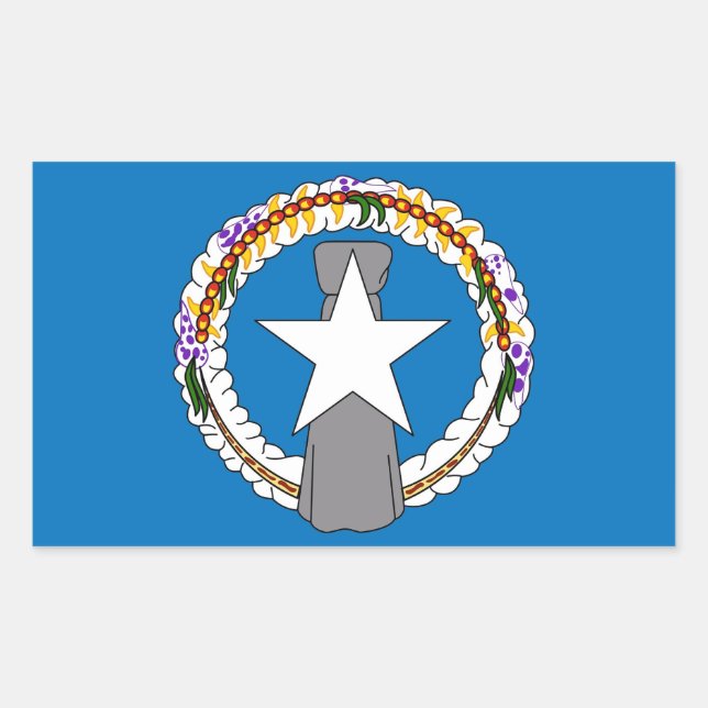 Aufkleber mit der Flagge von Nord-Mariana (Vorderseite)