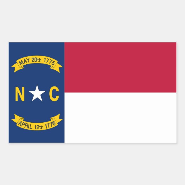 Aufkleber mit der Flagge von North Carolina (Vorderseite)