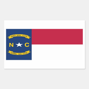 Aufkleber mit der Flagge von North Carolina