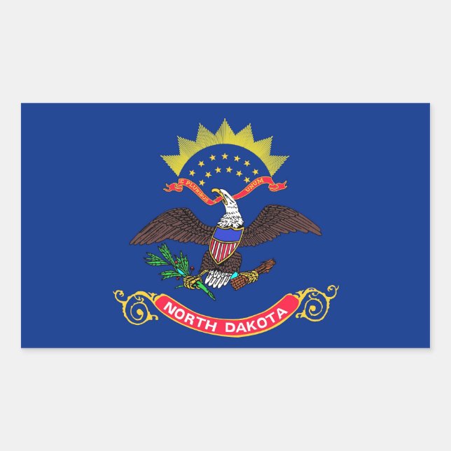 Aufkleber mit der Flagge von North Dakota (Vorderseite)