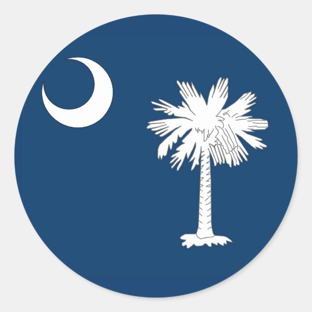 Aufkleber mit der Flagge von South Carolina (Vorderseite)