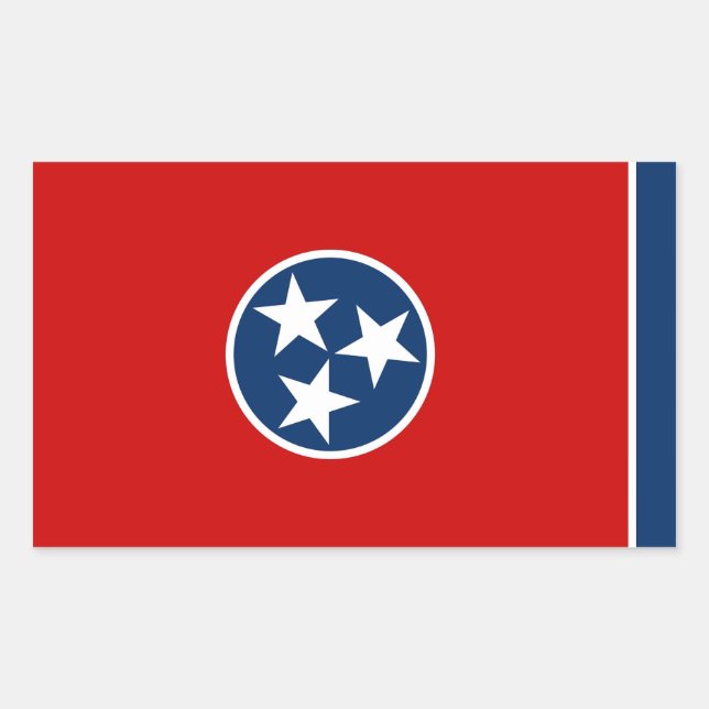 Aufkleber mit der Flagge von Tennessee (Vorderseite)