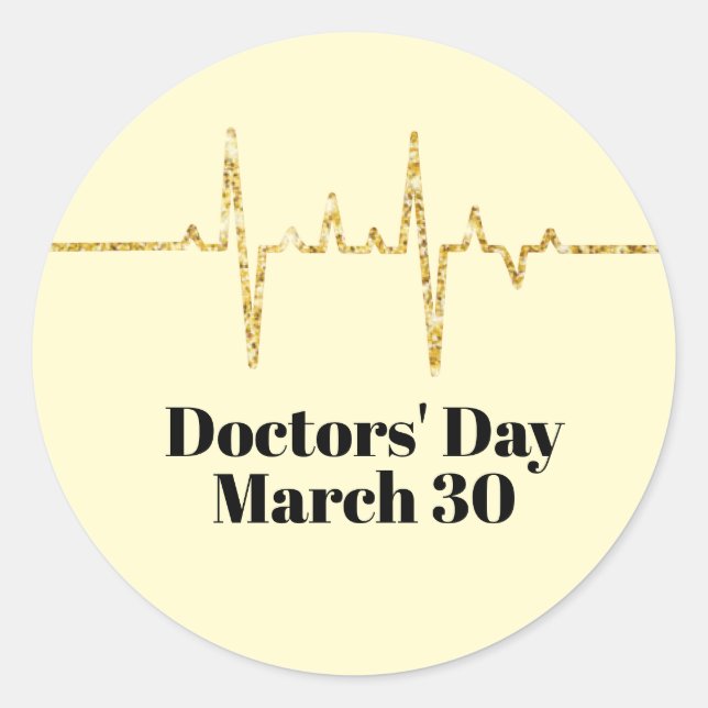 Aufkleber mit der Golden Sparkle-Herzfrequenz (Vorderseite)