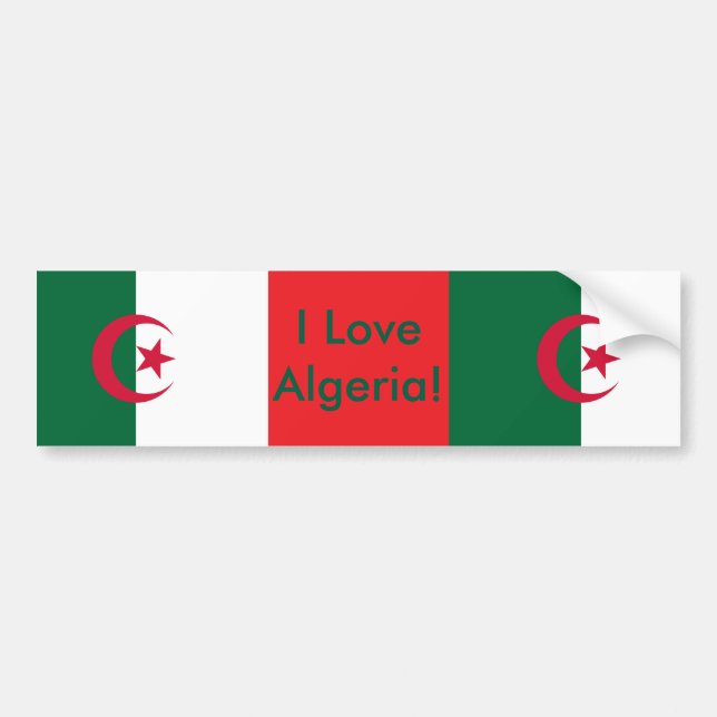 Aufkleber mit Flagge Algeriens Autoaufkleber (Vorne)