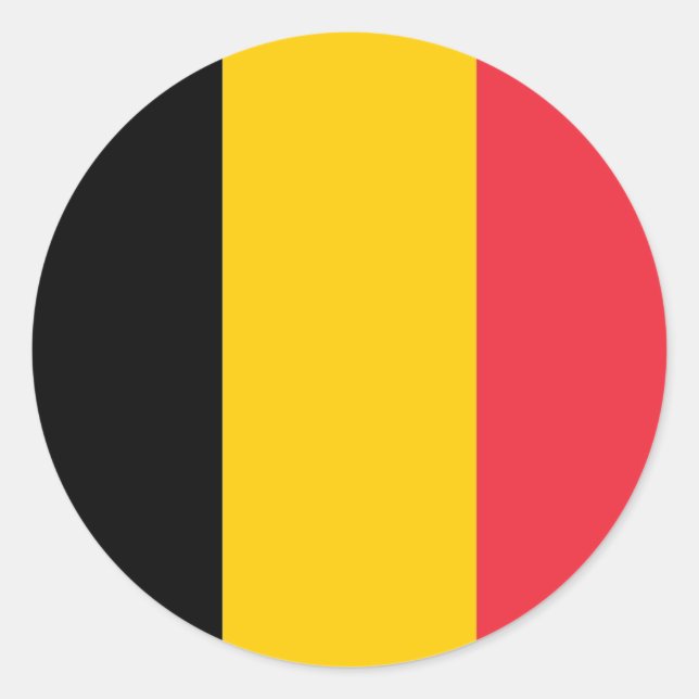 Aufkleber mit Flagge Belgiens (Vorderseite)