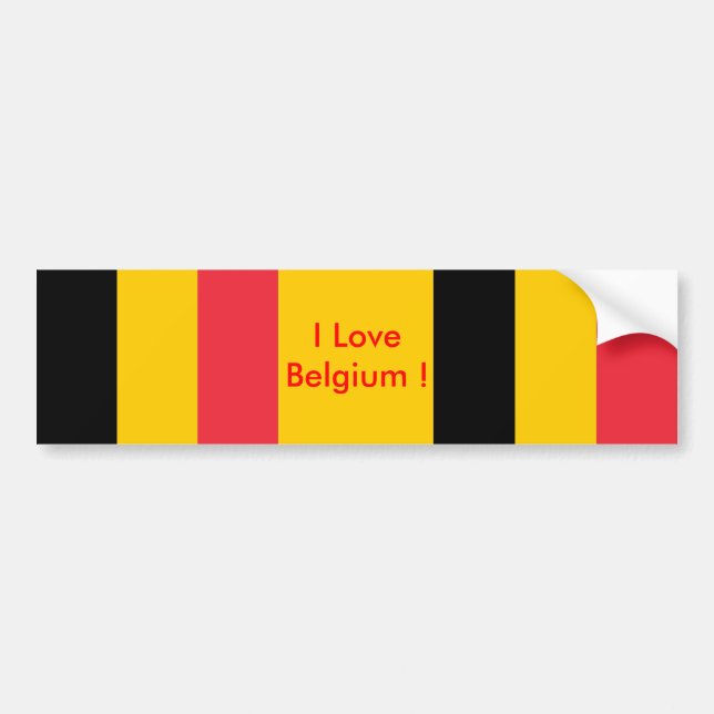 Aufkleber mit Flagge Belgiens Autoaufkleber (Vorne)
