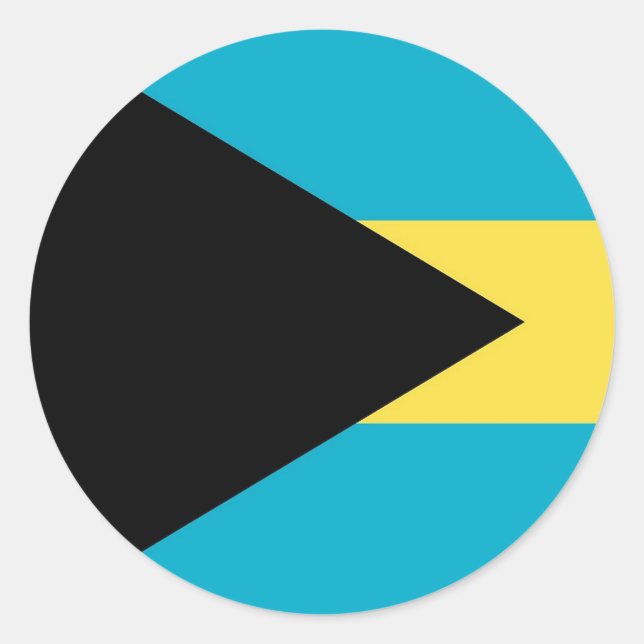 Aufkleber mit Flagge der Bahamas (Vorderseite)