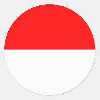 Aufkleber mit Flagge Indonesiens