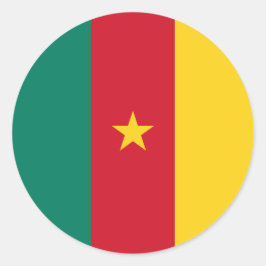 Aufkleber mit Flagge Kameruns