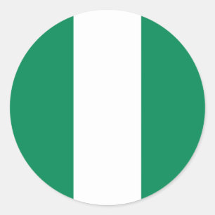 Aufkleber mit Flagge Nigerias