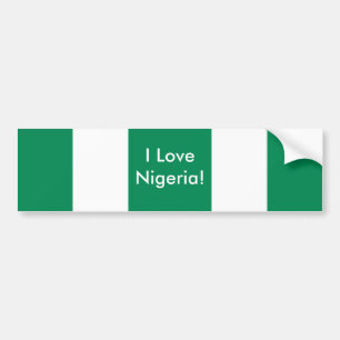 Aufkleber mit Flagge Nigerias Autoaufkleber
