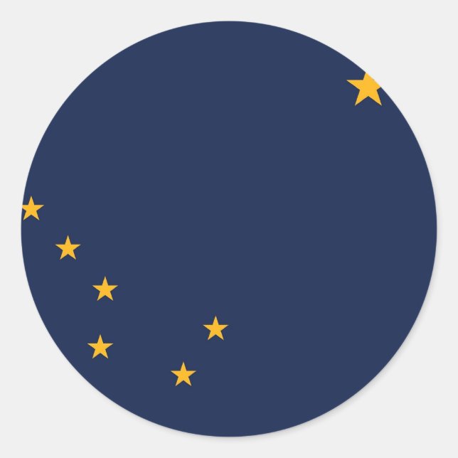 Aufkleber mit Flagge von Alaska (Vorderseite)