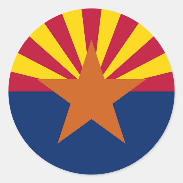 Aufkleber mit Flagge von Arizona (Vorderseite)