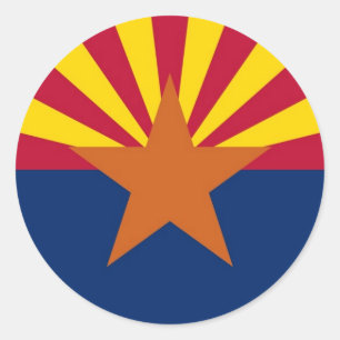 Aufkleber mit Flagge von Arizona
