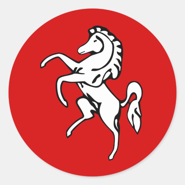 Aufkleber mit Flagge von Kent, England (Vorderseite)