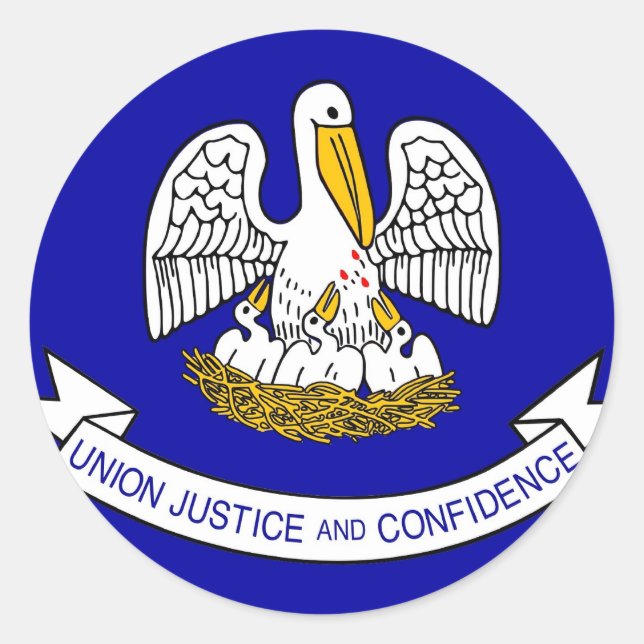 Aufkleber mit Flagge von Louisiana (Vorderseite)