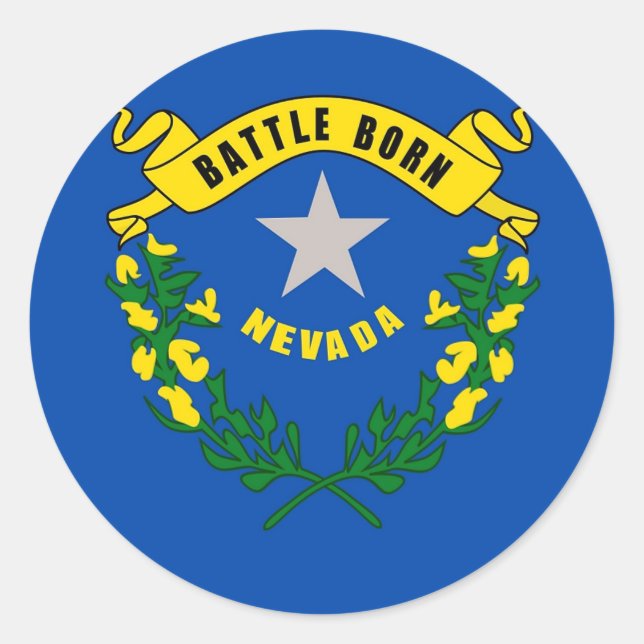 Aufkleber mit Flagge von Nevada (Vorderseite)