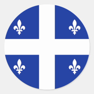 Aufkleber mit Flagge von Quebec, Kanada
