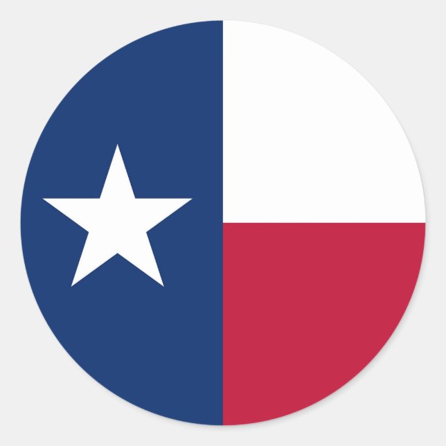 Aufkleber mit Flagge von Texas (Vorderseite)