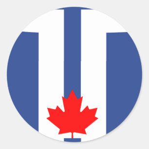 Aufkleber mit Flagge von Toronto, Kanada
