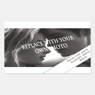 Aufkleber mit Foto Save the Date