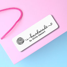 Aufkleber mit Garn und Individuelle Name