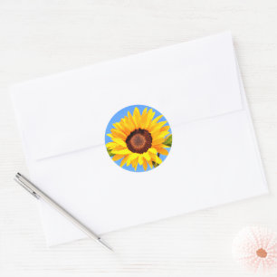 Aufkleber mit gelber Sonnenblume