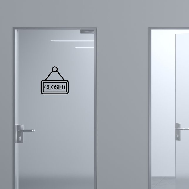 Aufkleber mit geöffneter/geschlossener Tür (Von Creator hochgeladen)