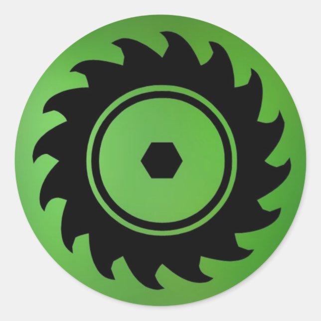 Aufkleber mit gesägtem Blade (Vorderseite)